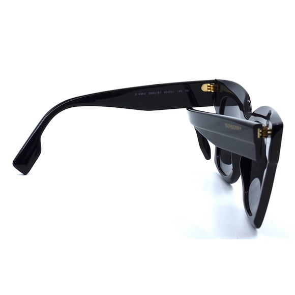 NEW BURBERRY KITTY BE4364 BLACK DARK GREY AUTHENTIC SUNGLASSES - Picture 13 of 14